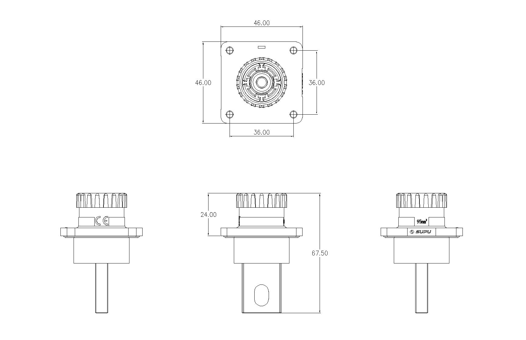 储能连接器ESF-RS300A95BL-速普IP67新能源储能连接器