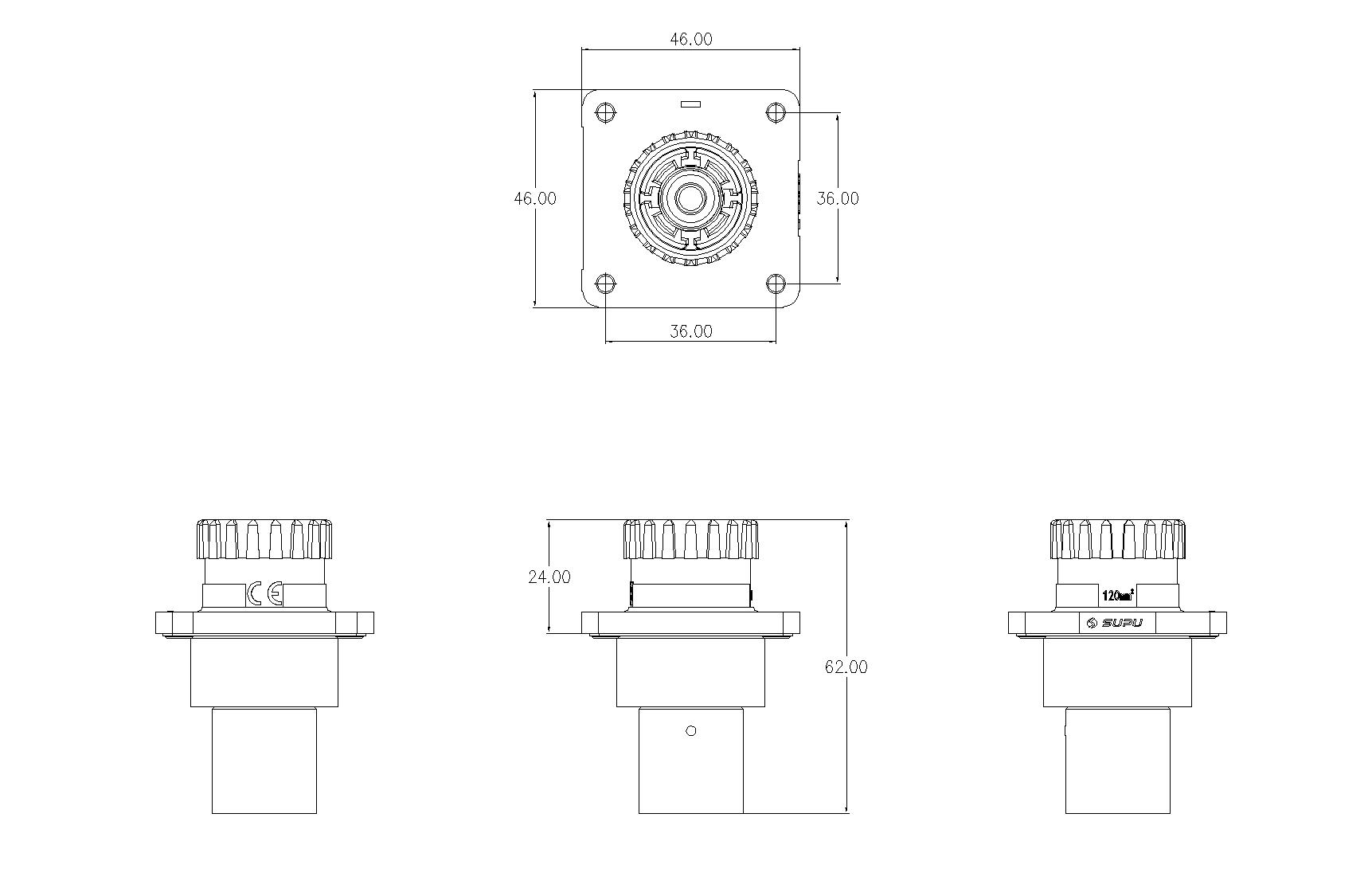 储能连接器ESF-RS350A120BC-速普IP67新能源储能连接器