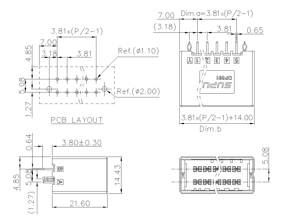 动态接插件连接器DP381V2XXF-BK-0Y10(04-20)-意昂3