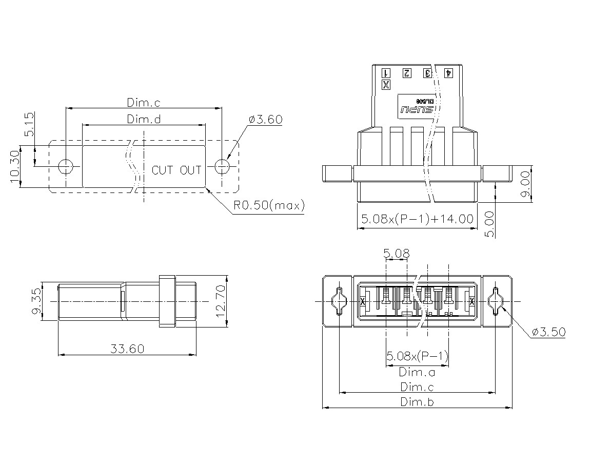 动态接插件连接器DL508H1XXF-BK-0X12(02-10)-意昂3