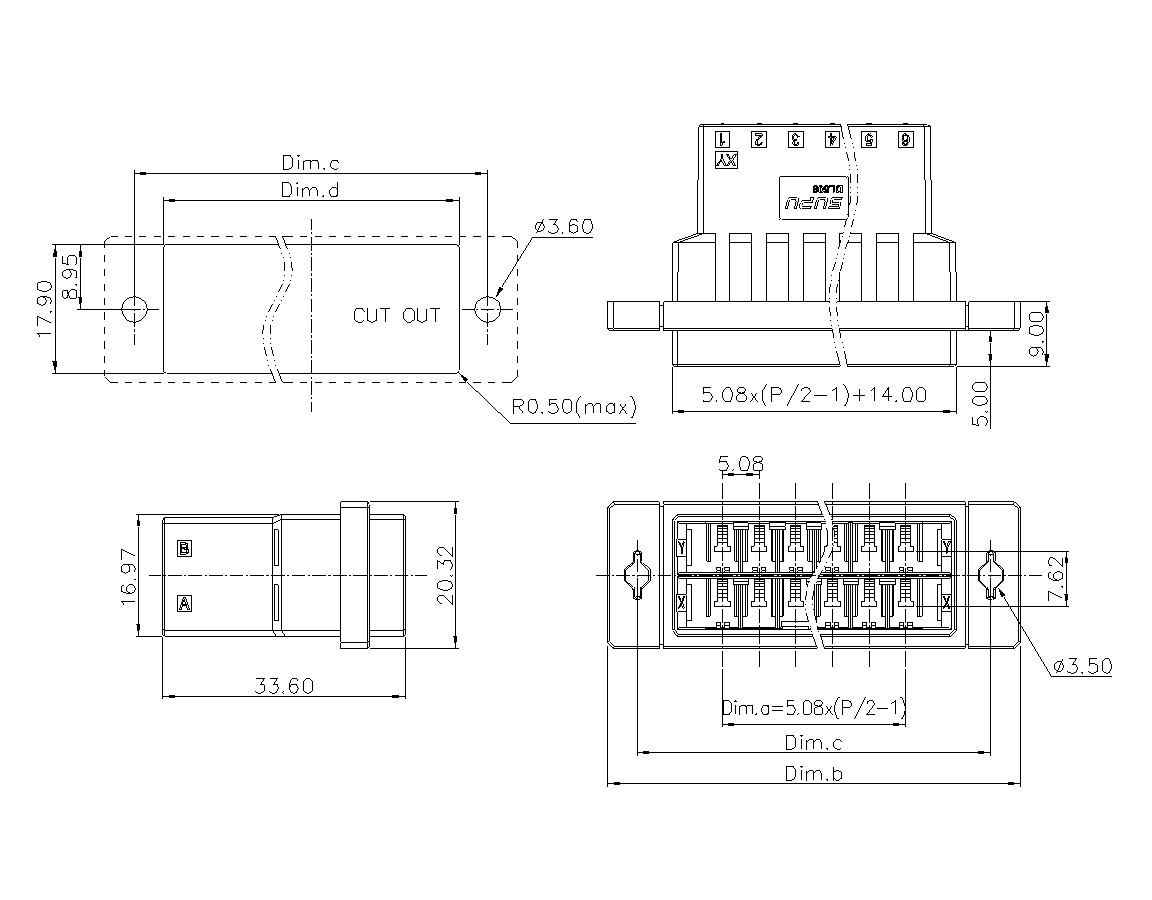 动态接插件连接器DL508H2XXF-BK-XY12(06 12)-意昂3